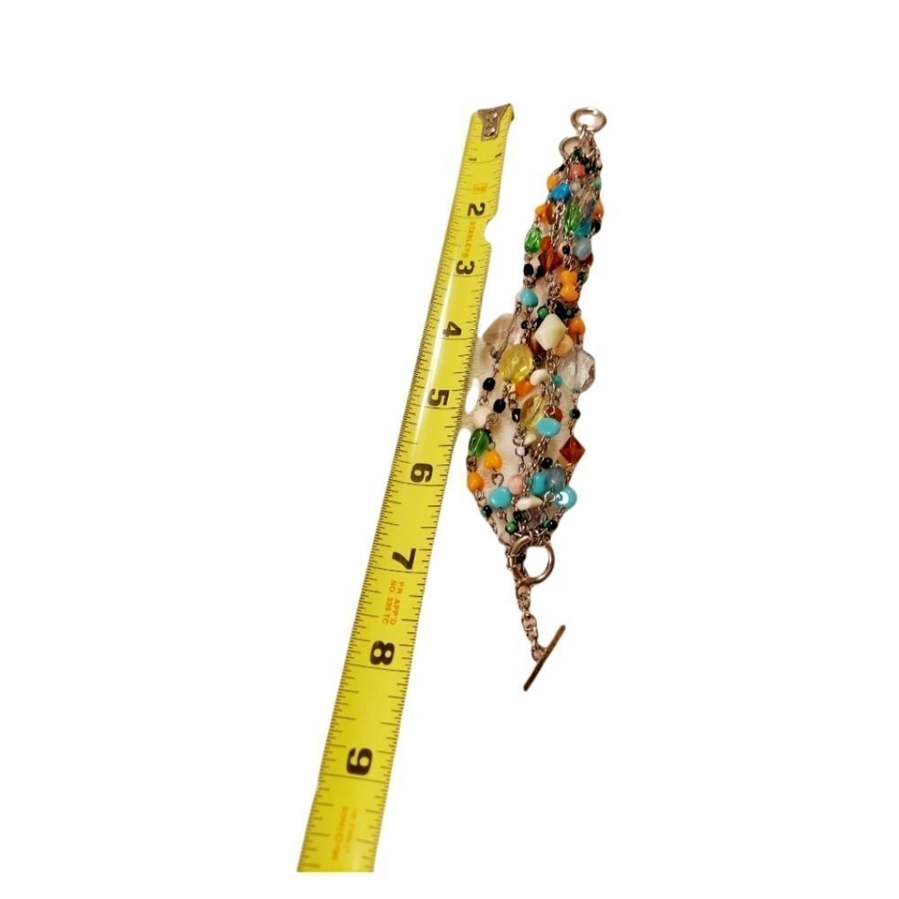 Beaded Bracelet Multi Color With Multiple Strands - image 4